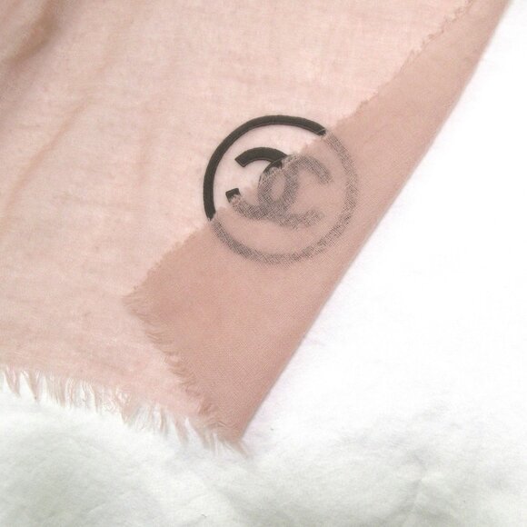 CHANEL Pink Logo Scarf - Picture 5 of 9